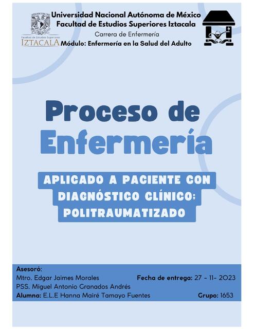 Proceso de Enfermería Traumatología