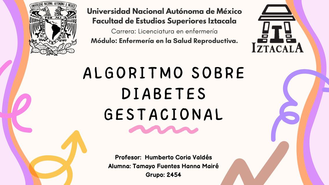 Algoritmo sobre diabetes gestacional 