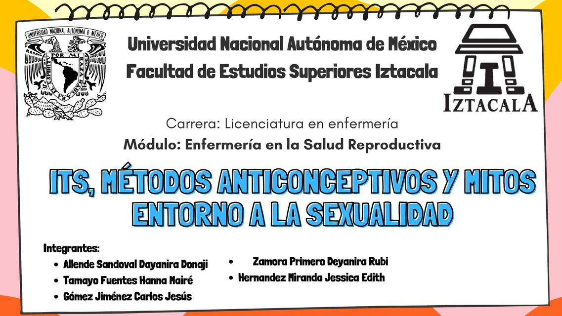 ITS, Métodos anticonceptivos y mitos entorno a la sexualidad  