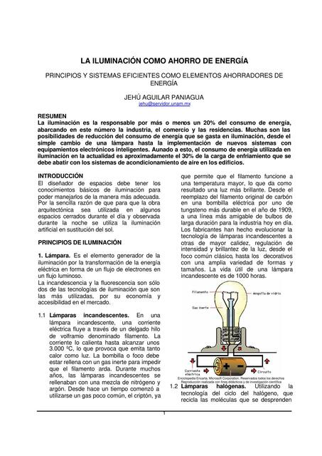 Energía Eficiente: Principios y Sistemas Ahorradores