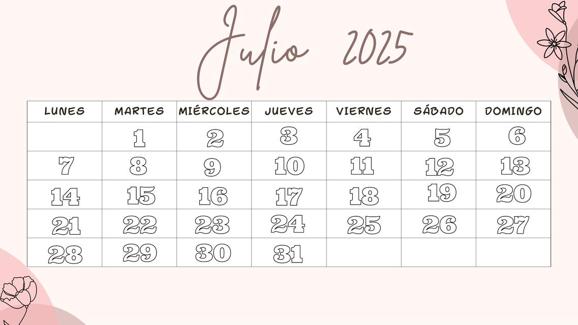 Calendario Del Mes De Abril 2025