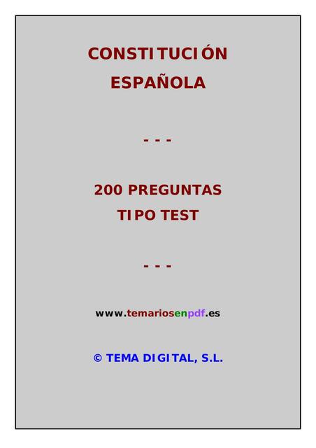 Preguntas Test Constitucion