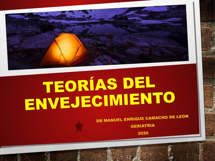 Teorías del Envejecimiento 