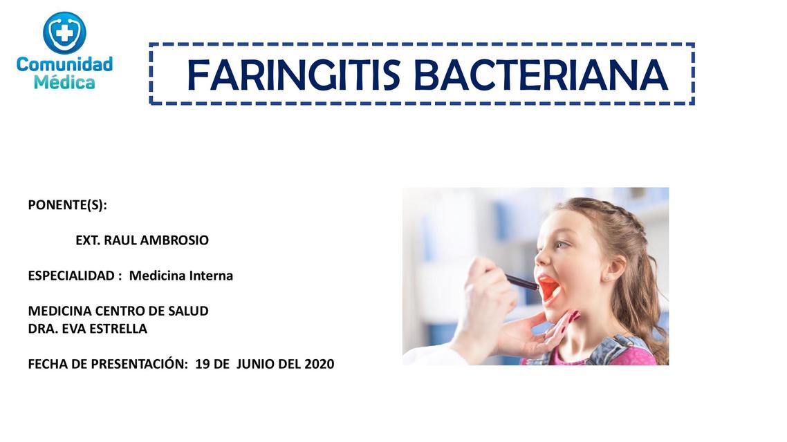 Faringitis Bacteriana (DX-TTA)