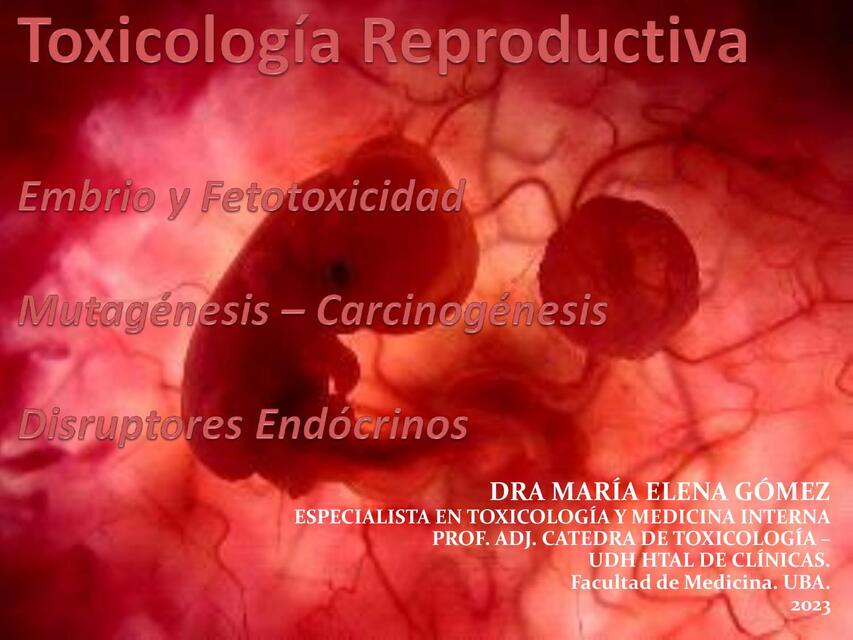 Toxicología reproductiva 