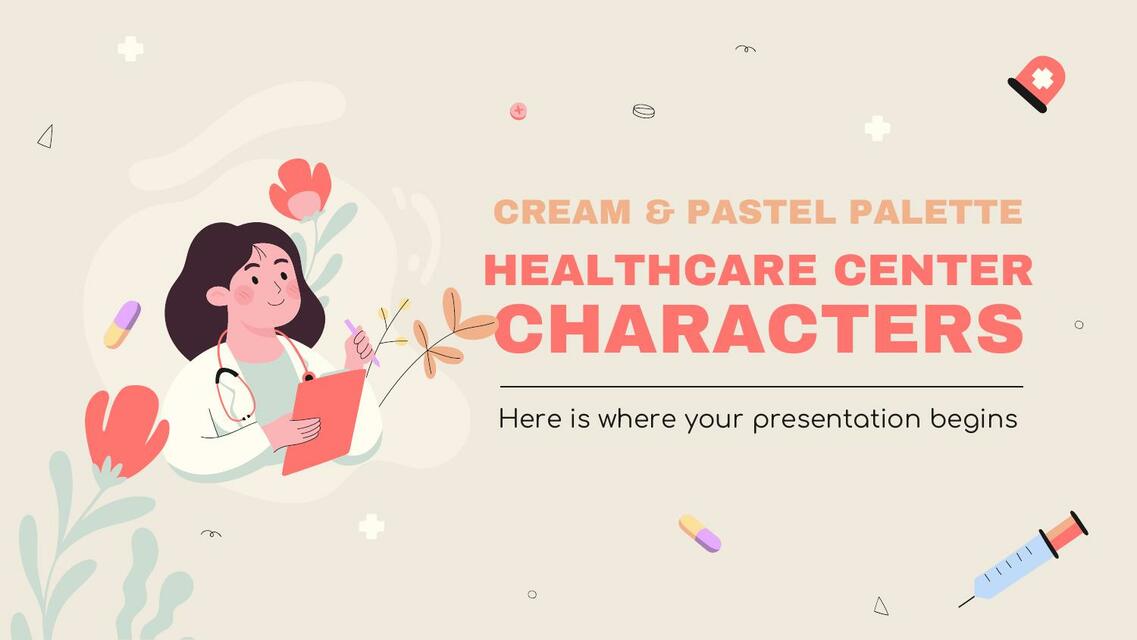 Cream Pastel Palette Healthcare Center Characters