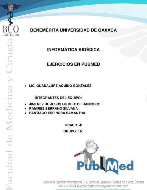 Ejercicios en pubmed