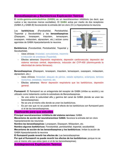 Benzodiazepinas y Barbitúricos Explicación Teórica 