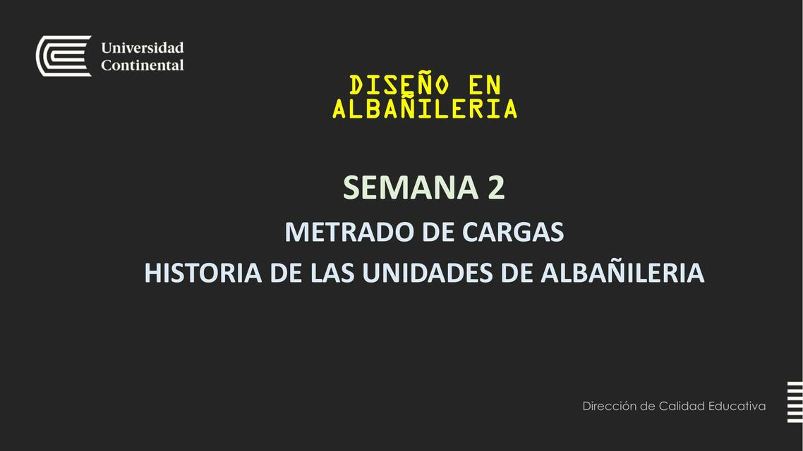 Metrados de cargas historia de las unidades de albañileria 