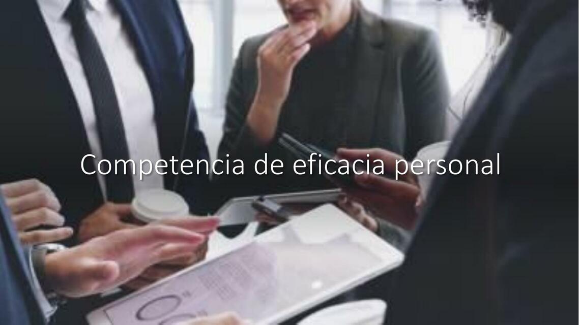 Competencia de eficacia personal 