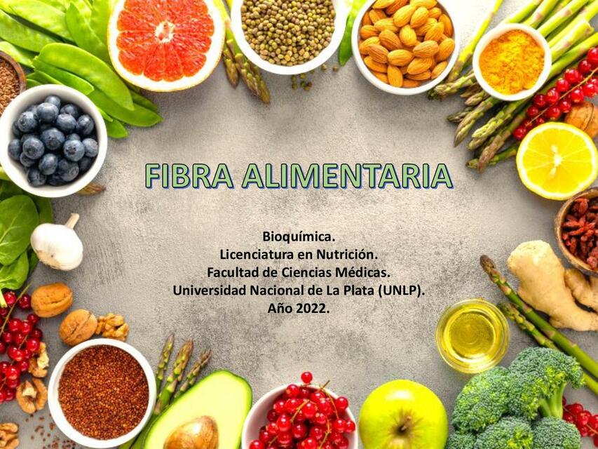 Fibra alimentaria Material de catedra