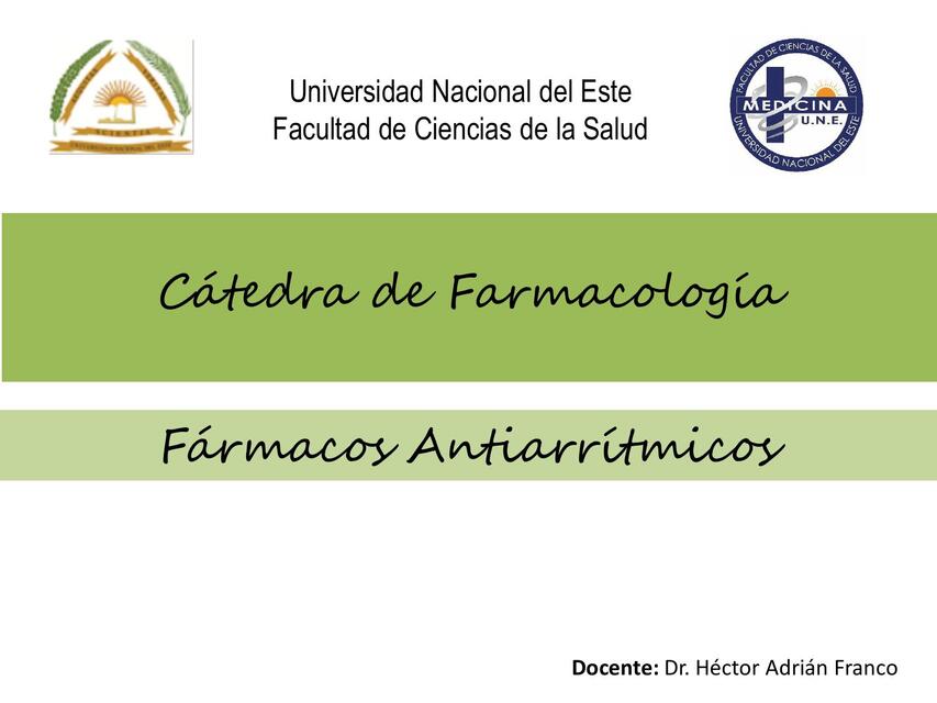  Cátedra de Farmacología