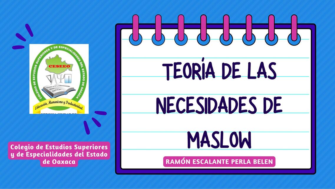 Teoría de las necesidades de Maslow  