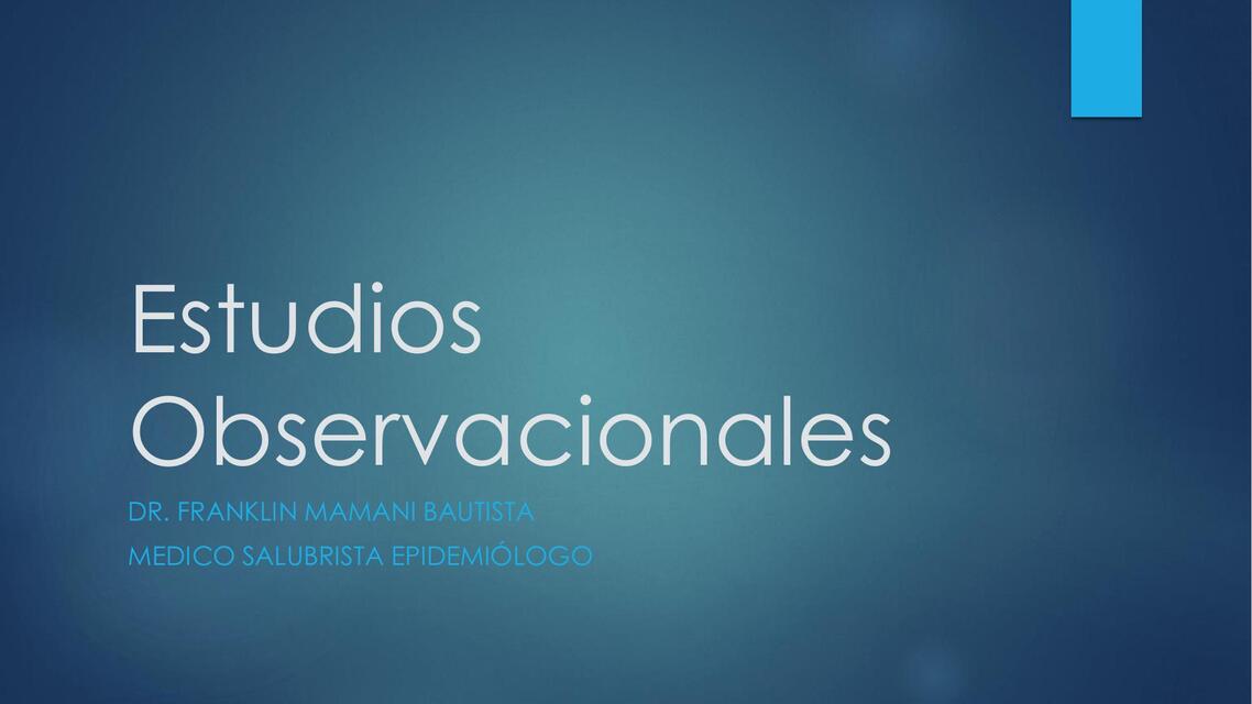 Estudios observacionales 