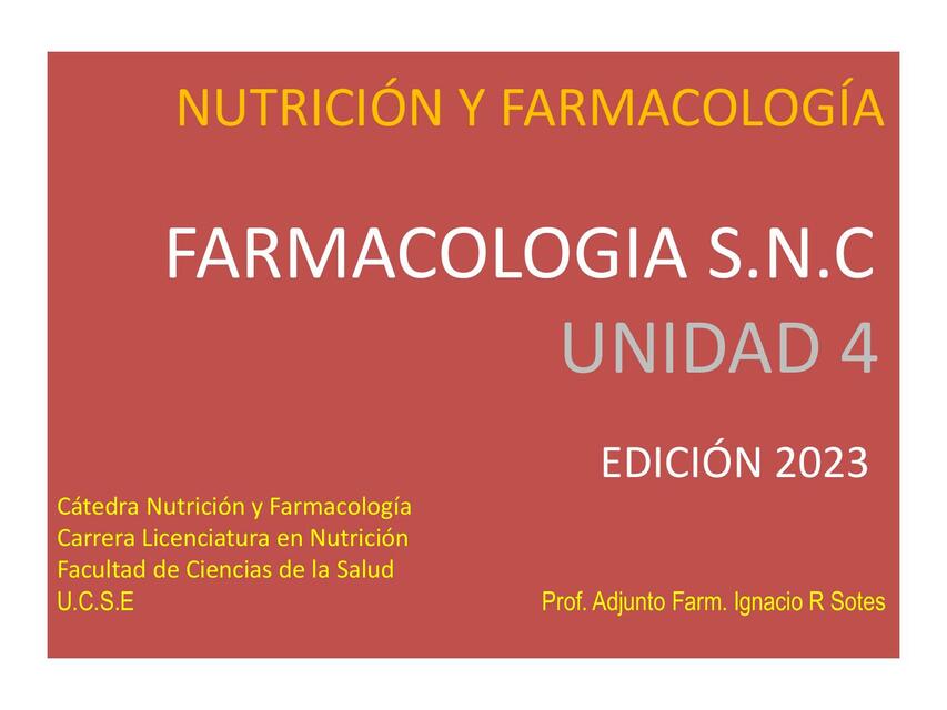 Farmacología S.N.C