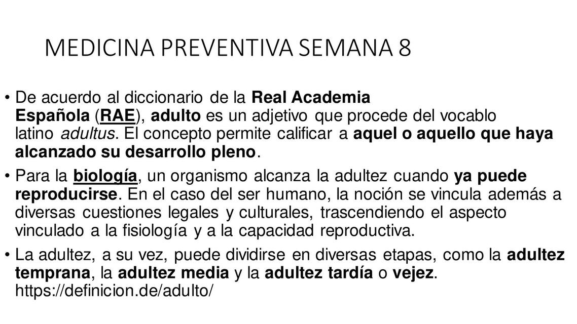 Medicina Preventiva Semana 8