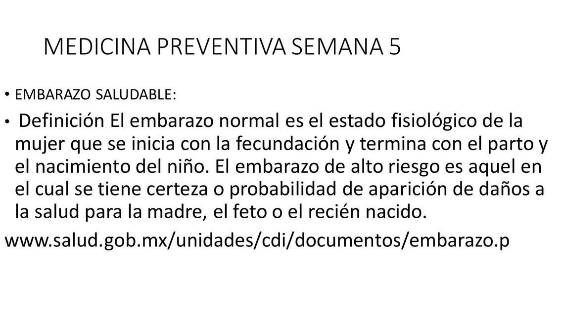 Medicina Preventiva Semana 5