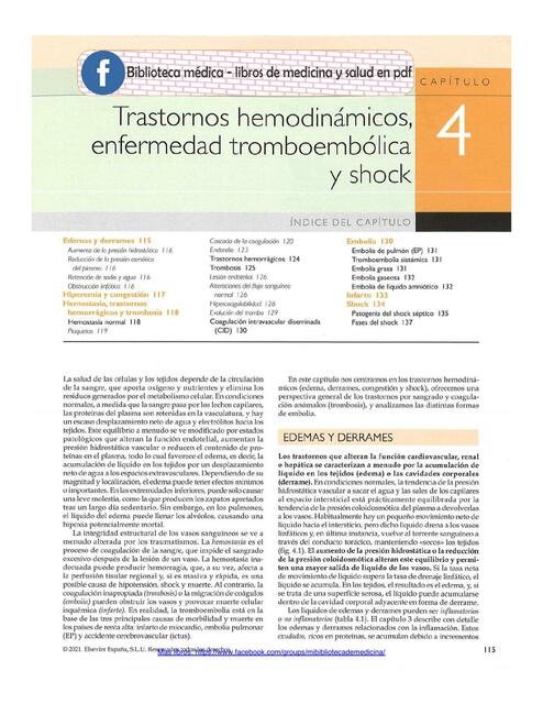 Trastornos hemodinámicos enfermedad tromboembólica y shock 