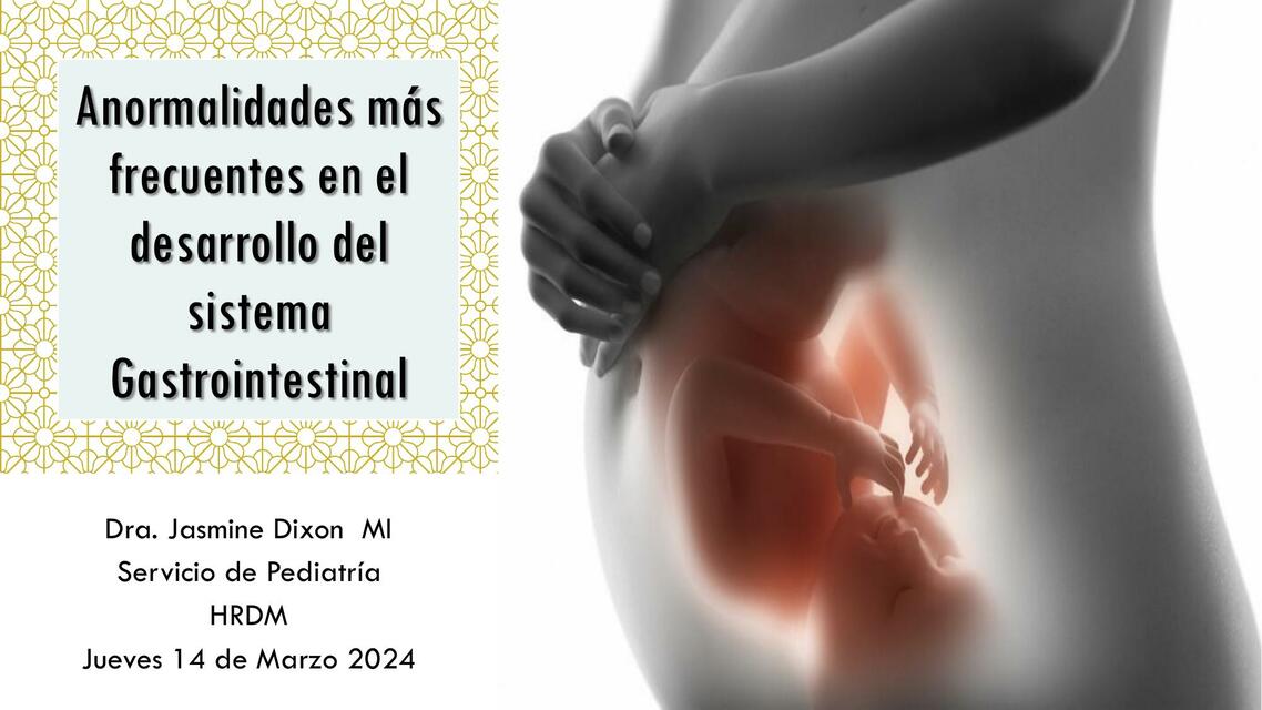 Anormalidades más Frecuentes en el Desarrollo del Sistema Gastrointestinal 