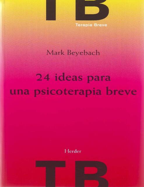 24 ideas para una psicoterapia breve 