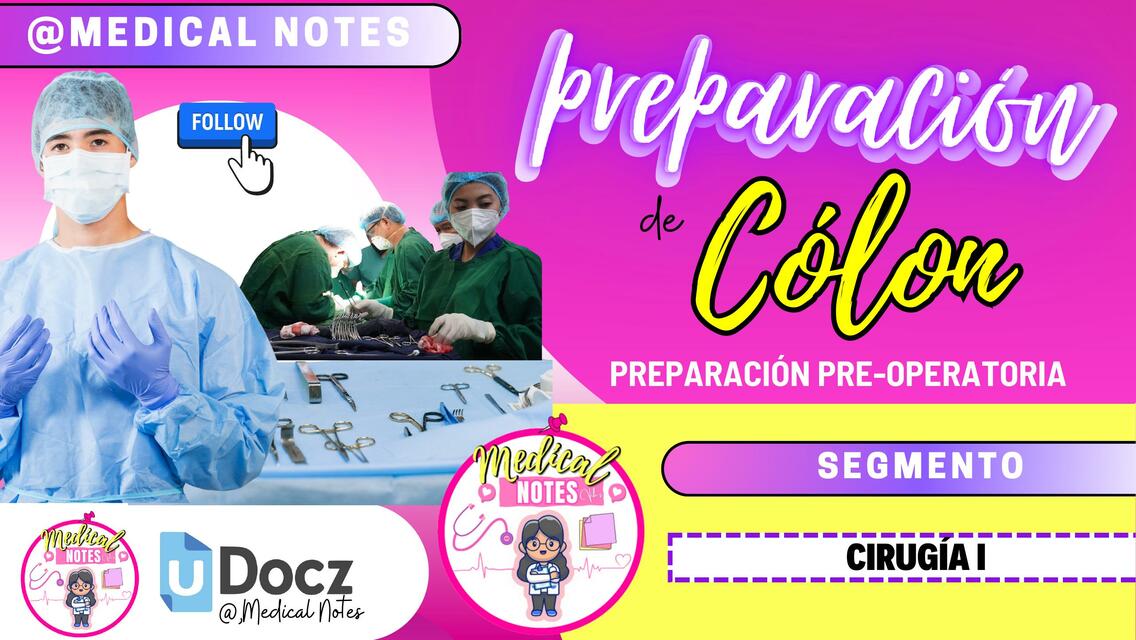 Preparación pre operatoria | MEDICAL NOTES | uDocz