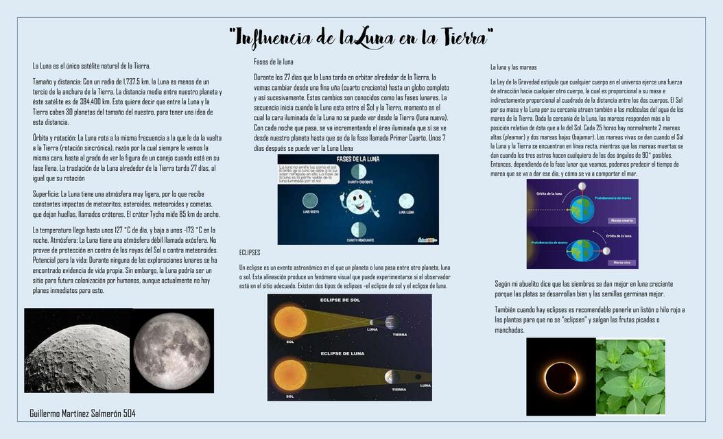 La influencia de la luna en la tierra