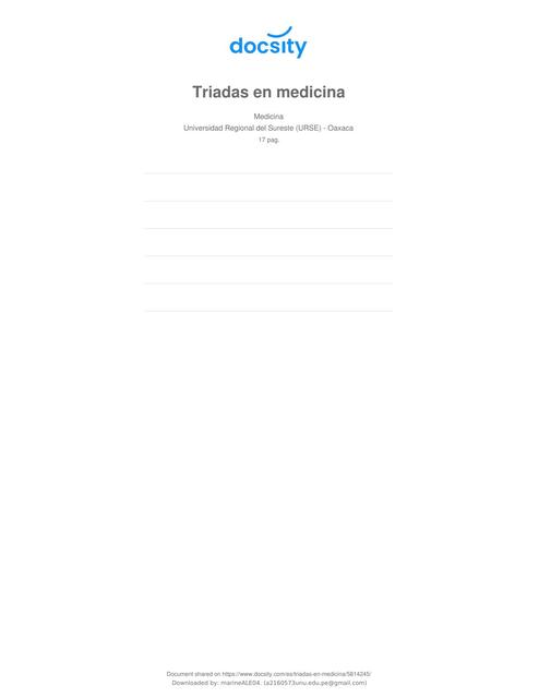 Triadas en medicina