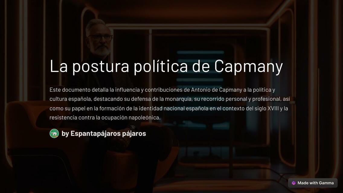 La postura política de Capmany