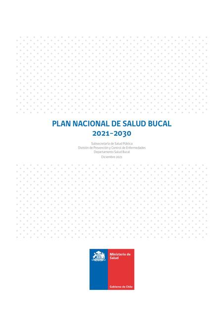 Plan nacional de salud publica 