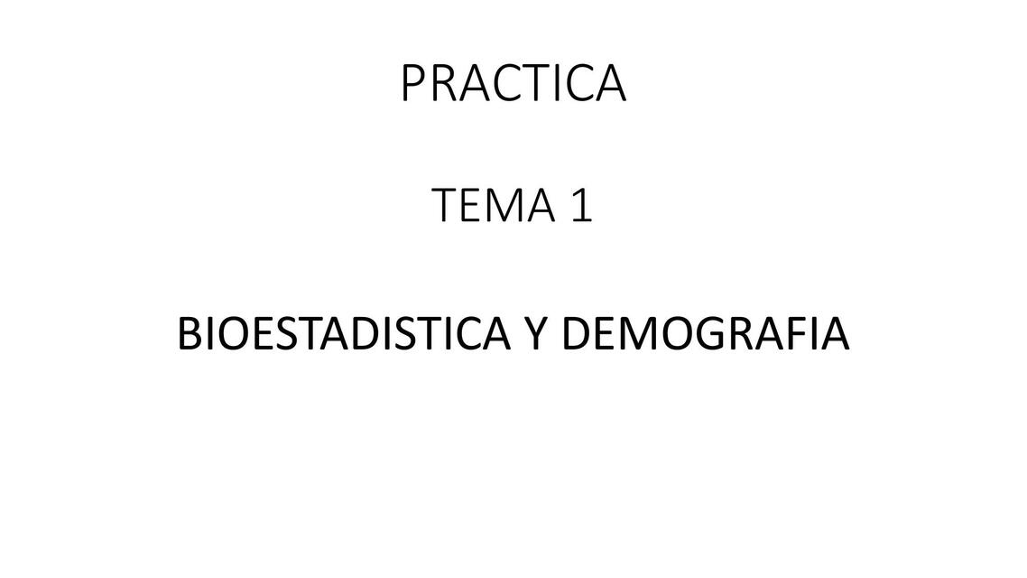 Bioestadistica y demografia 