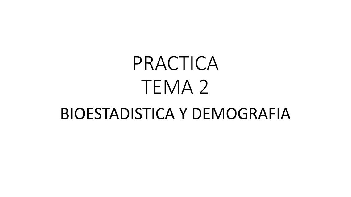 Bioestadistica y demografia 