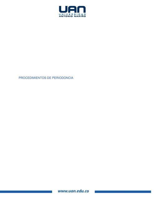 FORMATO DE PROCEDIMIENTOS PERIODONCIA