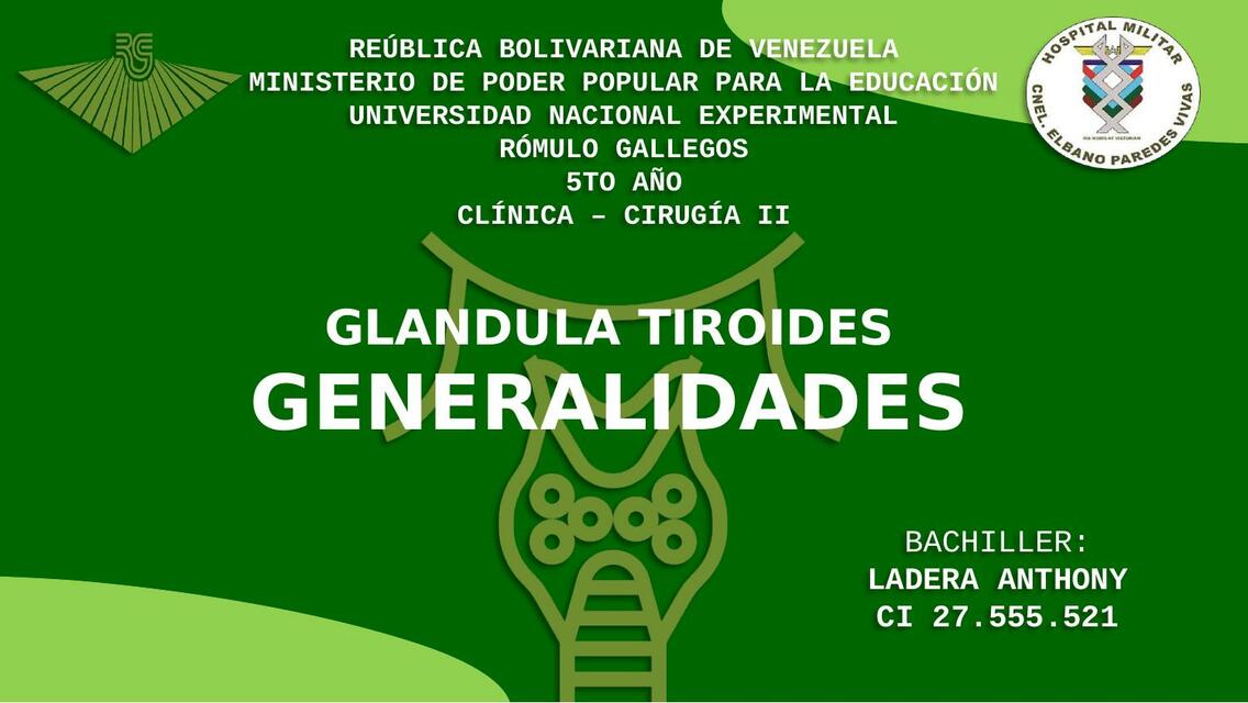 Patología Tiroidea Generalidades