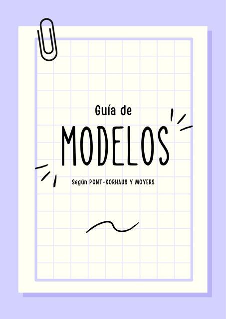 Guía ANALISIS de modelos según PONT-KORHAUS Y MOYERS