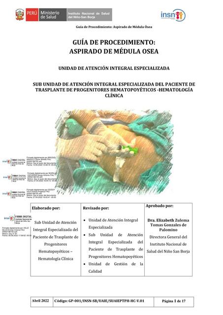 Guia de procedimiento aspirado de medula osea 