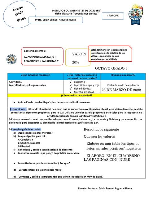 La concienca moral y su relacion con la libertad 