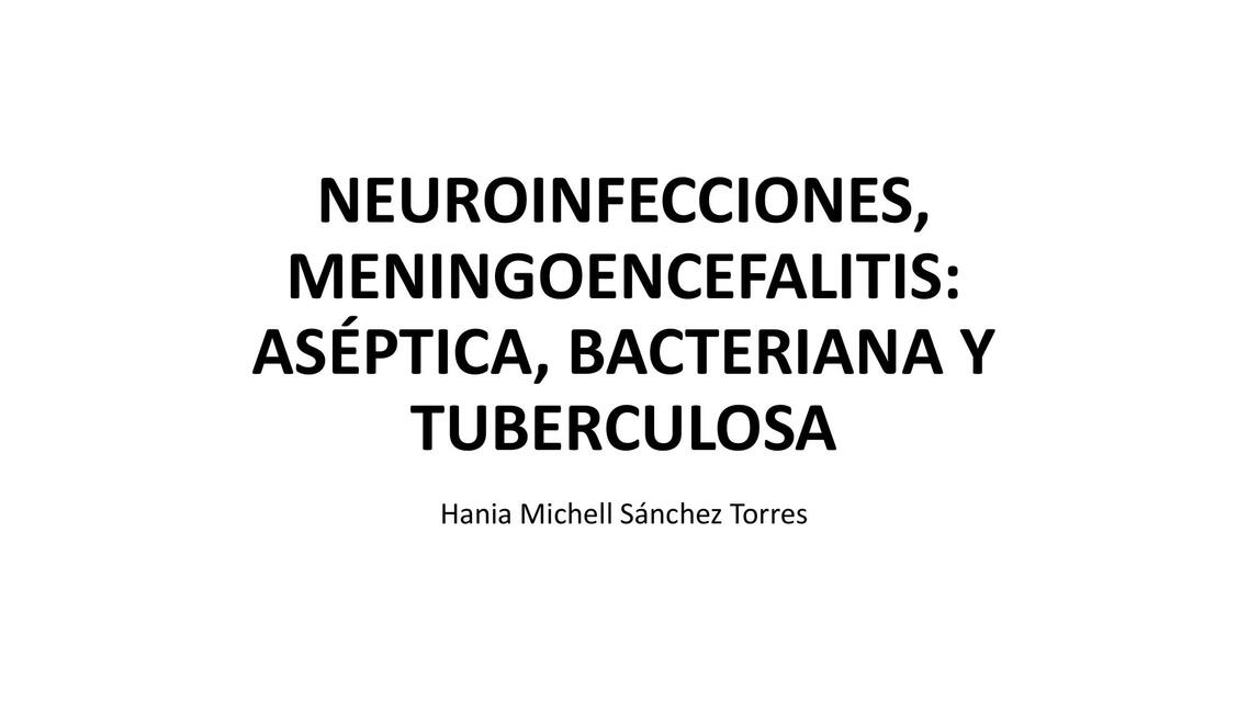 Neuroinfecciones  