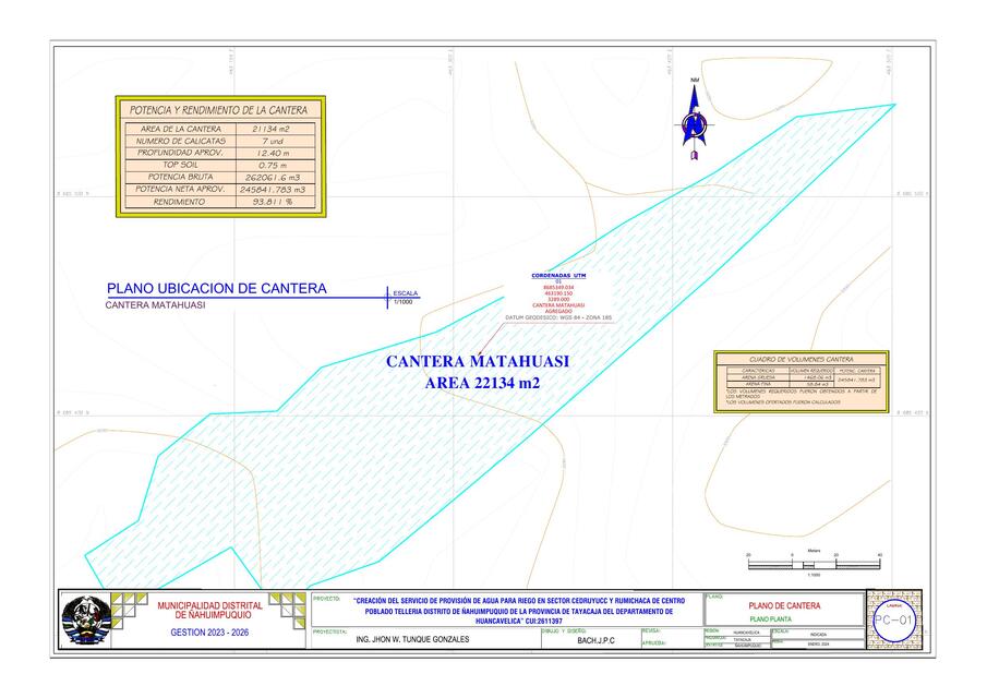 Plano ubicación de cantera