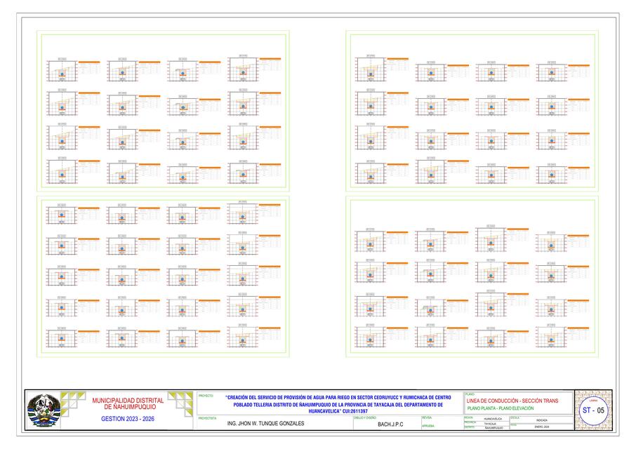 Plano de sección transversal 