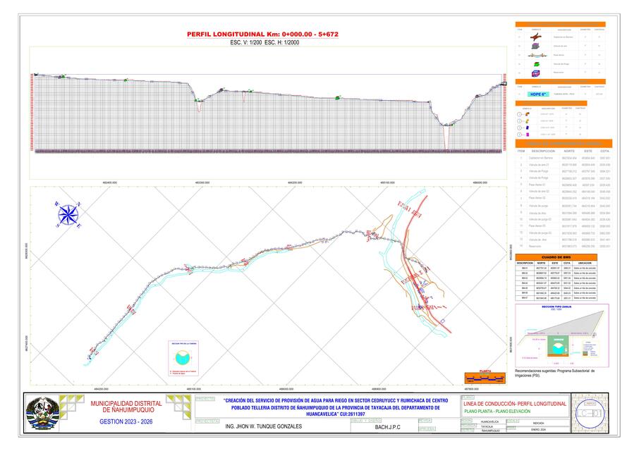 Plano de Línea de Conducción 