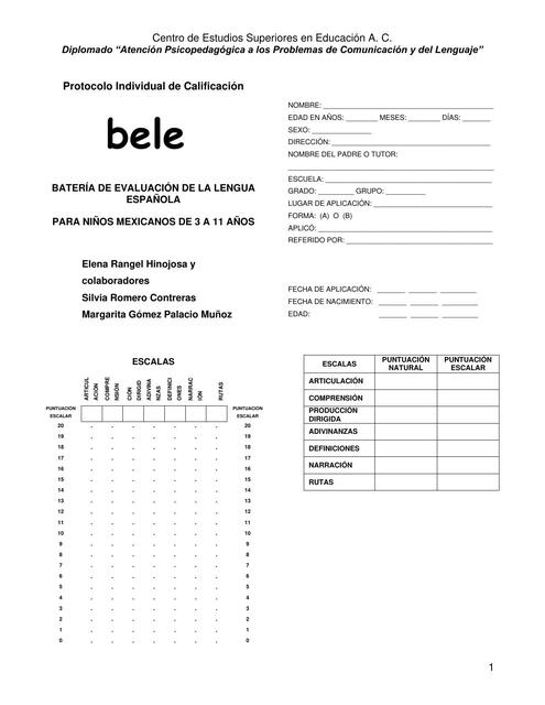 Protocolo Individual de Calificación