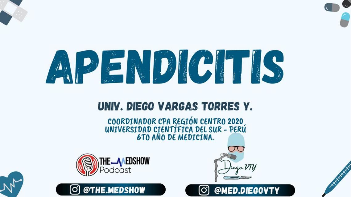 APENDICITIS - SEMANA MÉDICA INTERNACIONAL