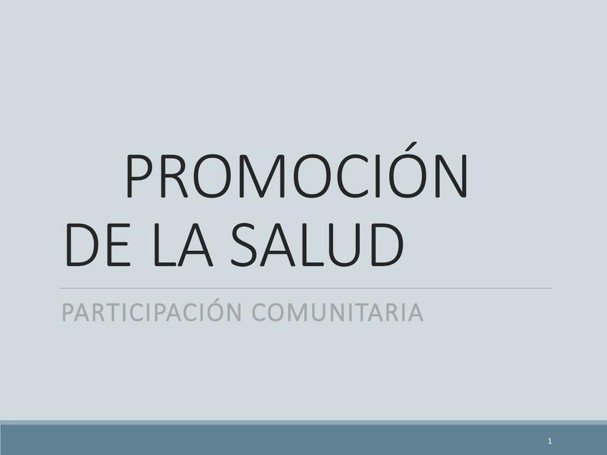 Promocion de la salud 