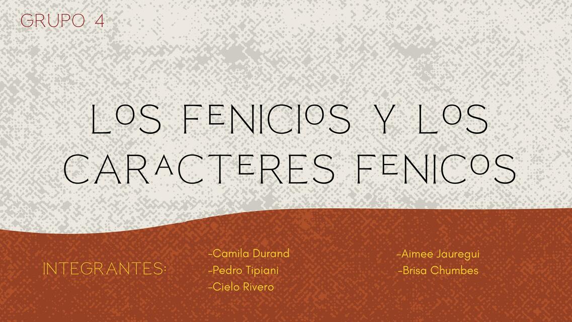 Los Fenicios y los Caracteres Fénicos 