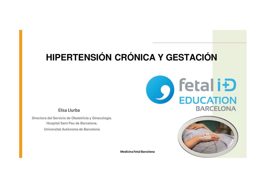 Hipertensión crónica y gestación 