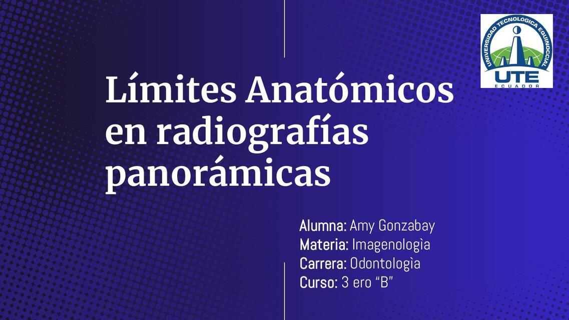 Límites Anatómicos en radiografías panorámicas 