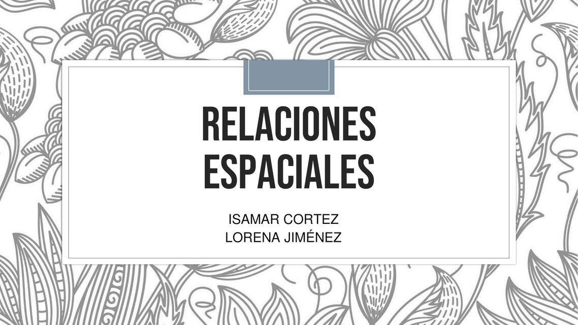 Relaciones Espaciales 