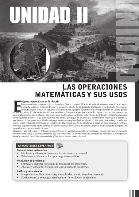 Las Operaciones Matemáticas y sus Usos 