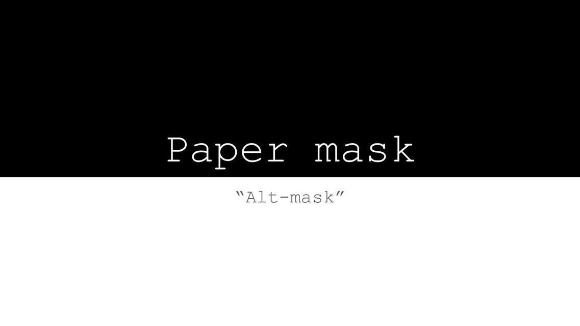 Paper Mask