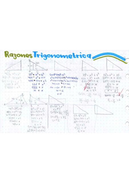 Razones Trigonométricas